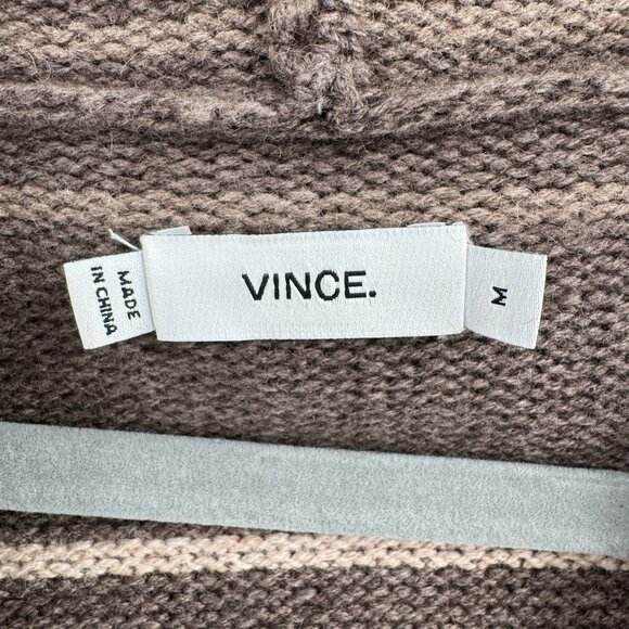 Vince Striped Brown and Tan Cardigan - Picture 7 of 11